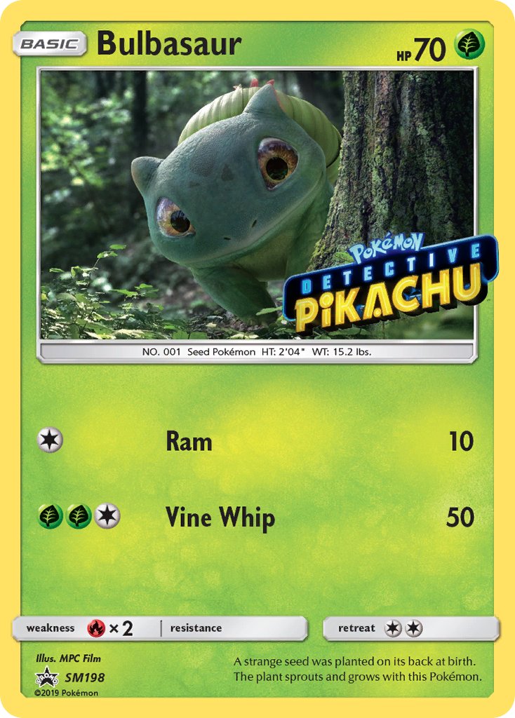 Bulbasaur (SM198) (Detective Pikachu Stamped) [Sun & Moon: Black Star Promos] | Good Games Cannington