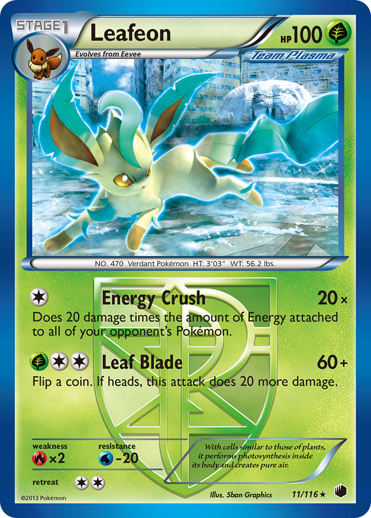 Leafeon (11/116) [Black & White: Plasma Freeze] | Good Games Cannington