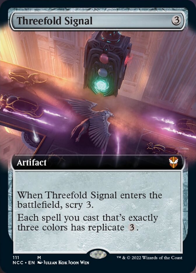 Threefold Signal (Extended Art) [Streets of New Capenna Commander] | Good Games Cannington