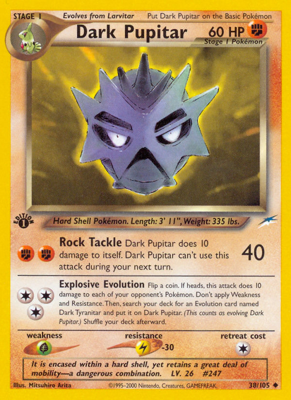 Dark Pupitar (38/105) [Neo Destiny 1st Edition] | Good Games Cannington