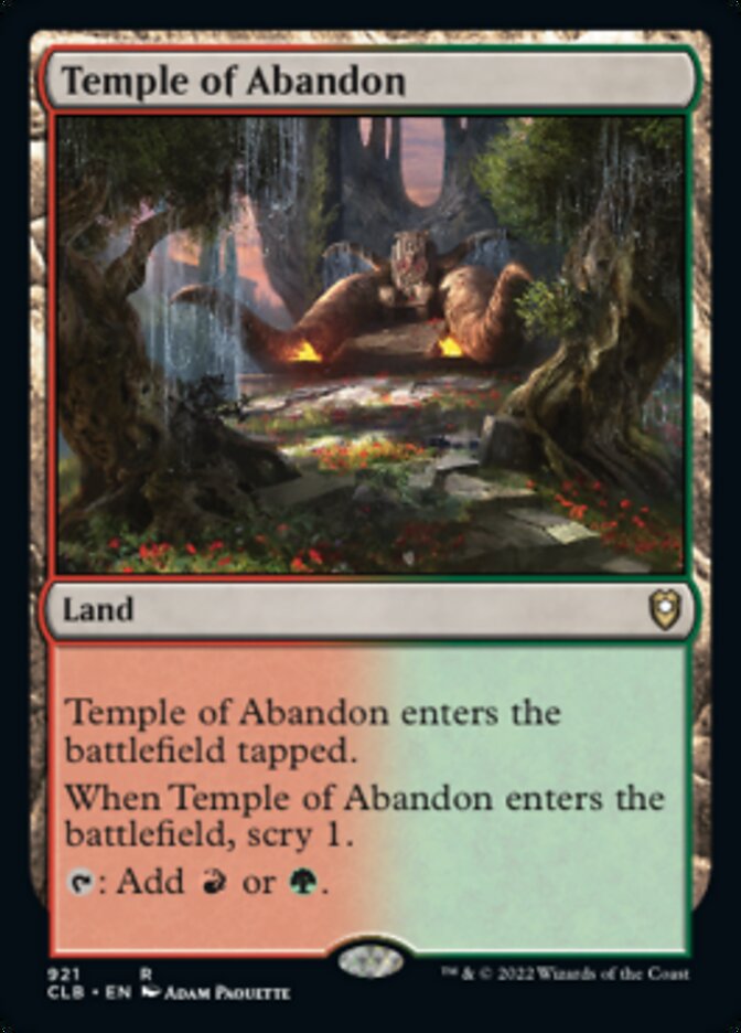 Temple of Abandon [Commander Legends: Battle for Baldur's Gate] | Good Games Cannington