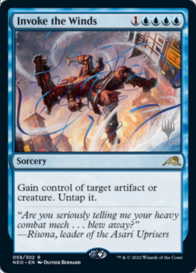 Invoke the Winds (Promo Pack) [Kamigawa: Neon Dynasty Promos] | Good Games Cannington