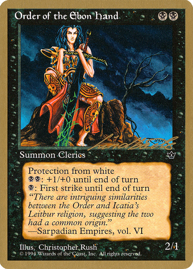 Order of the Ebon Hand (Rush) (Leon Lindback) [Pro Tour Collector Set] | Good Games Cannington