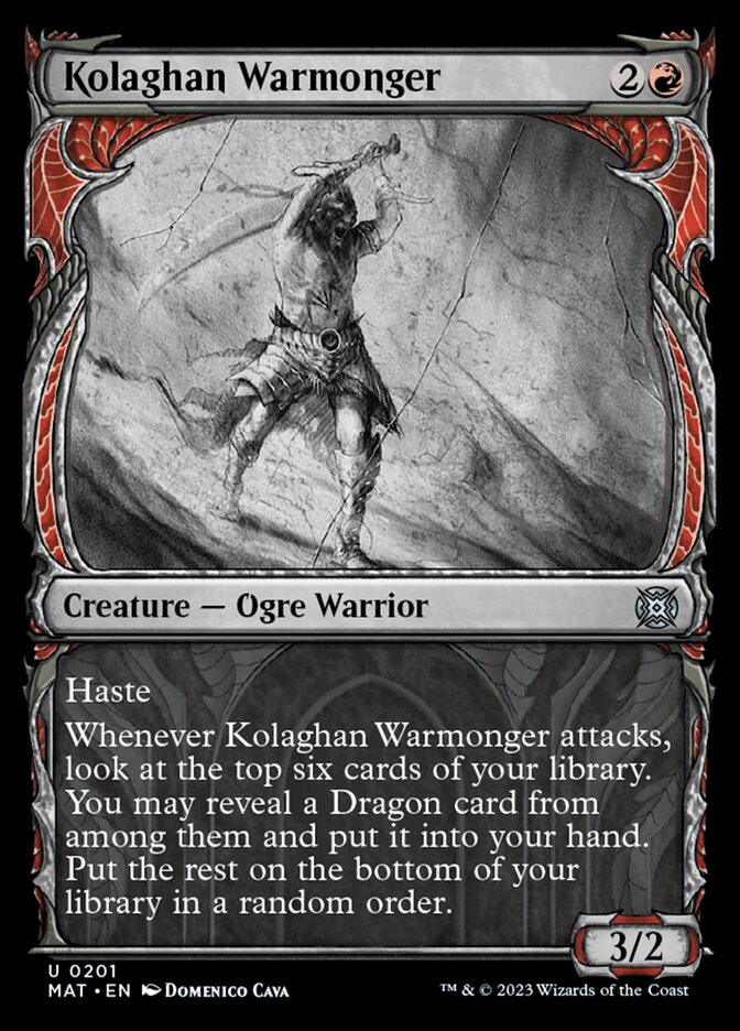 Kolaghan Warmonger (Showcase Halo Foil) [March of the Machine: The Aftermath] | Good Games Cannington