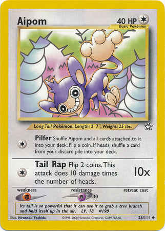 Aipom (26/111) [Neo Genesis Unlimited] | Good Games Cannington