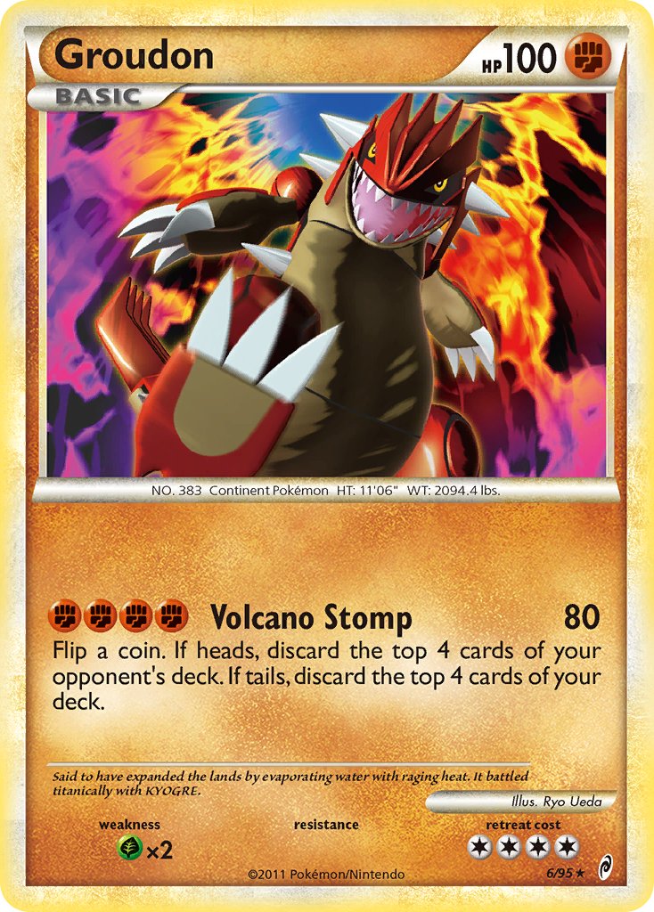 Groudon (6/95) (Theme Deck Exclusive) [HeartGold & SoulSilver: Call of Legends] | Good Games Cannington