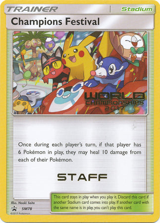 Champions Festival (SM78) (2017 Staff) [Sun & Moon: Black Star Promos] | Good Games Cannington