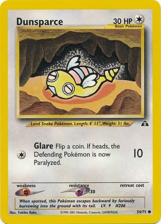 Dunsparce (54/75) [Neo Discovery Unlimited] | Good Games Cannington