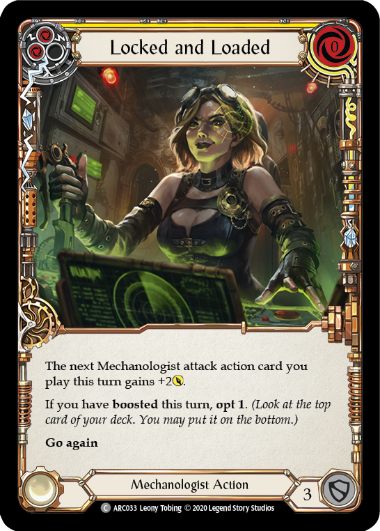 Locked and Loaded (Yellow) [U-ARC033] Unlimited Rainbow Foil | Good Games Cannington