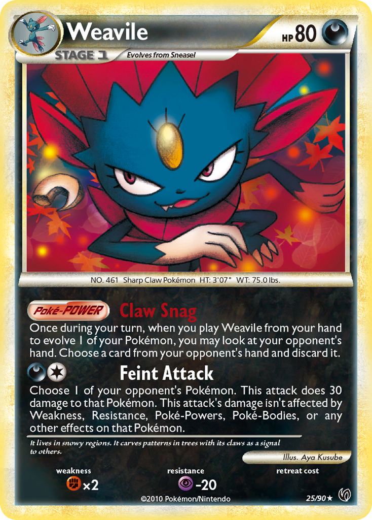Weavile (25/90) [HeartGold & SoulSilver: Undaunted] | Good Games Cannington
