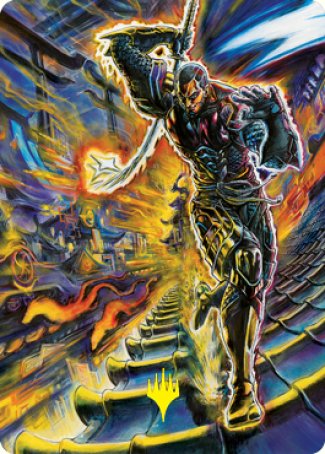 Kaito Shizuki 2 Art Card (Gold-Stamped Signature) [Kamigawa: Neon Dynasty Art Series] | Good Games Cannington