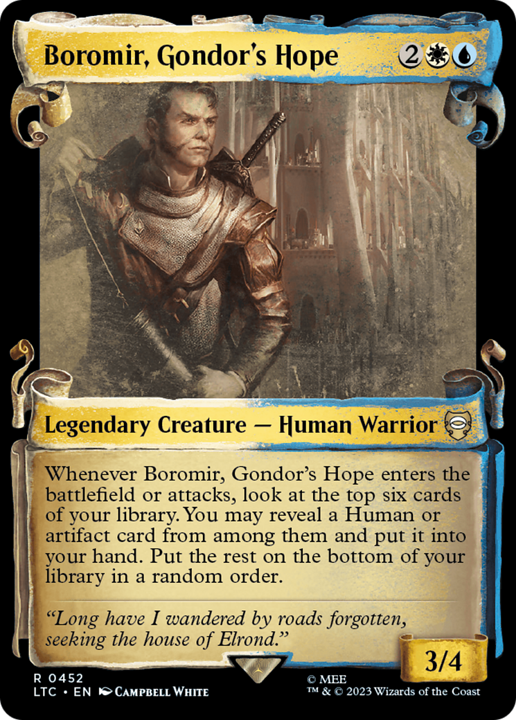 Boromir, Gondor's Hope [The Lord of the Rings: Tales of Middle-Earth Commander Showcase Scrolls] | Good Games Cannington