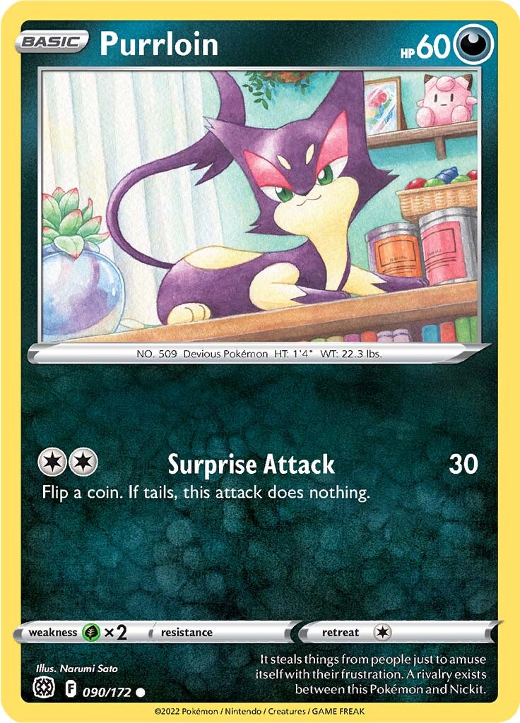 Purrloin (090/172) [Sword & Shield: Brilliant Stars] | Good Games Cannington