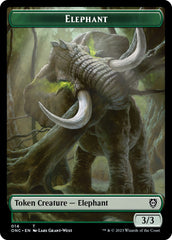 Human Soldier // Elephant Double-Sided Token [Phyrexia: All Will Be One Commander Tokens] | Good Games Cannington