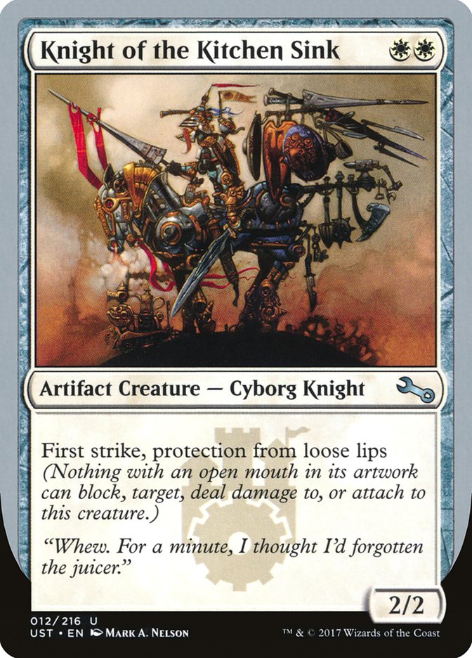 Knight of the Kitchen Sink ("protection from loose lips") [Unstable] | Good Games Cannington