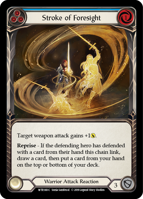 Stroke of Foresight (Blue) [WTR140-C] Alpha Print Rainbow Foil | Good Games Cannington