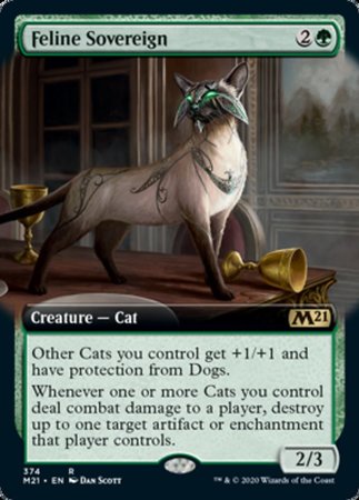 Feline Sovereign (Extended Art) [Core Set 2021] | Good Games Cannington