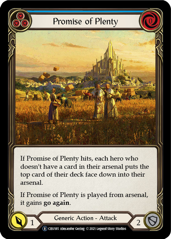 Promise of Plenty (Blue) [U-CRU185] Unlimited Normal | Good Games Cannington