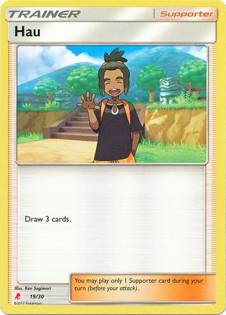 Hau (19/30) [Sun & Moon: Trainer Kit - Lycanroc] | Good Games Cannington