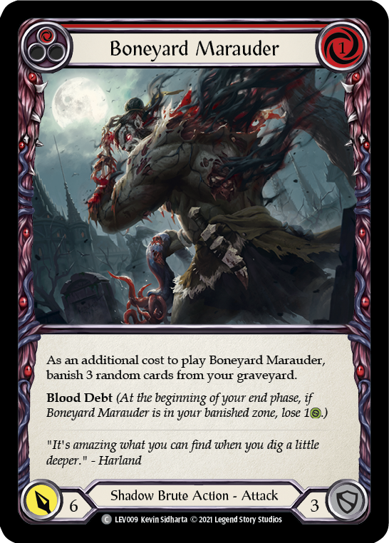 Boneyard Marauder (Red) [LEV009] (Monarch Levia Blitz Deck) | Good Games Cannington