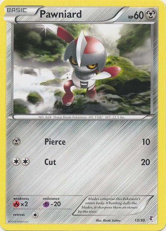 Pawniard (13/30) [XY: Trainer Kit 1 - Bisharp] | Good Games Cannington