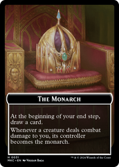 Gold // The Monarch Double-Sided Token [Murders at Karlov Manor Commander Tokens] | Good Games Cannington
