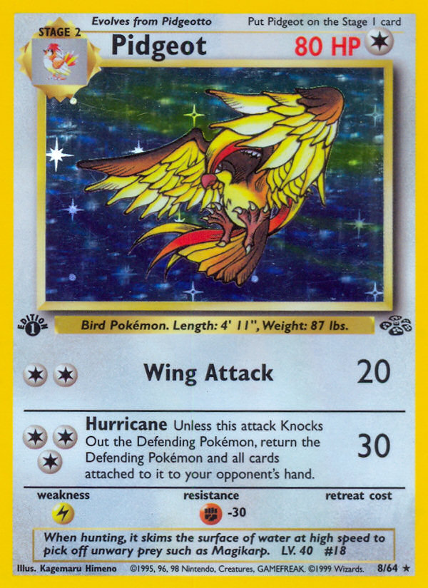 Pidgeot (8/64) [Jungle 1st Edition] | Good Games Cannington