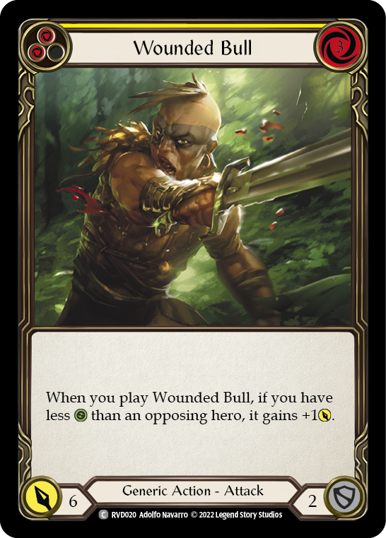 Wounded Bull (Yellow) [RVD020] (Classic Battles: Rhinar vs Dorinthea) | Good Games Cannington
