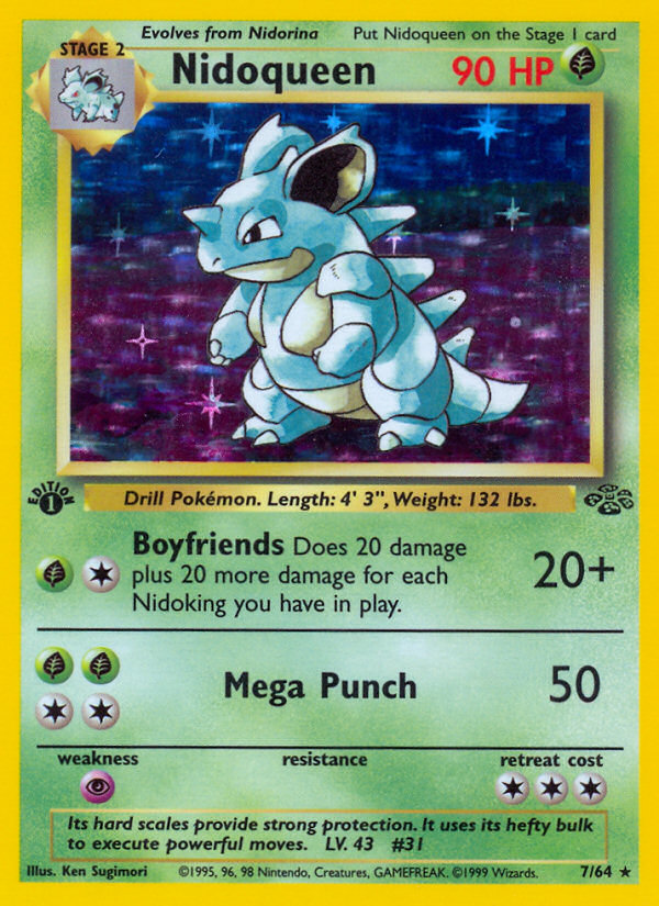 Nidoqueen (7/64) [Jungle 1st Edition] | Good Games Cannington
