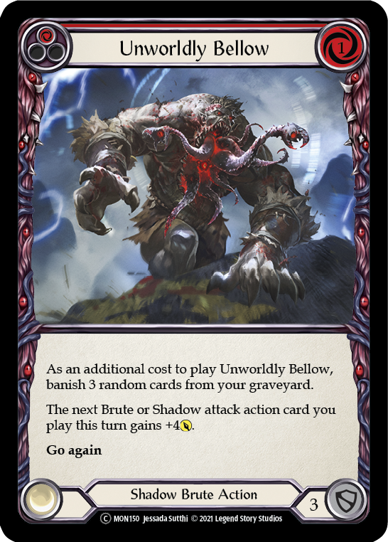 Unworldly Bellow (Red) [U-MON150-RF] Unlimited Rainbow Foil | Good Games Cannington