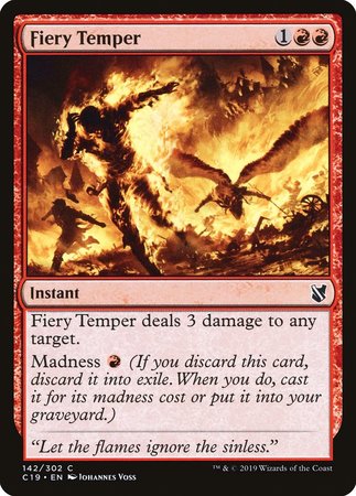 Fiery Temper [Commander 2019] | Good Games Cannington