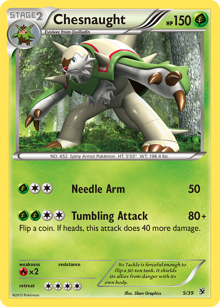 Chesnaught (5/39) [XY: Kalos Starter Set] | Good Games Cannington