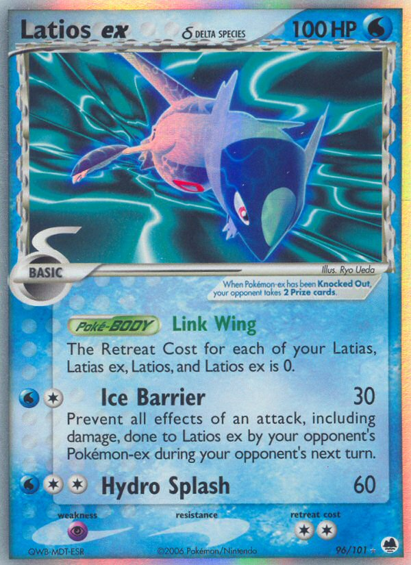 Latios ex (96/101) (Delta Species) [EX: Dragon Frontiers] | Good Games Cannington