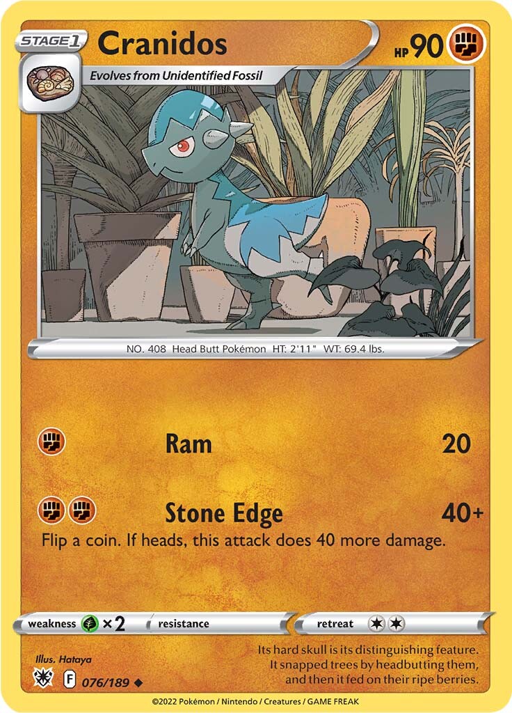 Cranidos (076/189) [Sword & Shield: Astral Radiance] | Good Games Cannington