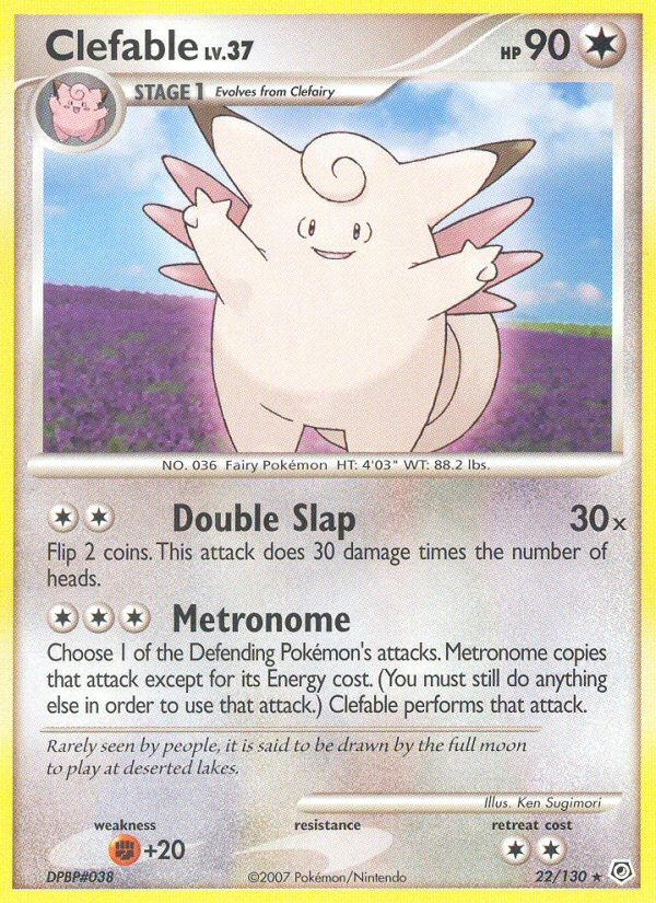 Clefable (22/130) [Diamond & Pearl: Base Set] | Good Games Cannington