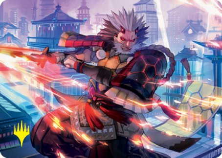 Isshin, Two Heavens as One 2 Art Card (Gold-Stamped Signature) [Kamigawa: Neon Dynasty Art Series] | Good Games Cannington