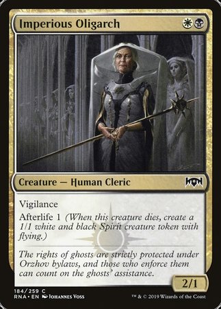 Imperious Oligarch [Ravnica Allegiance] | Good Games Cannington
