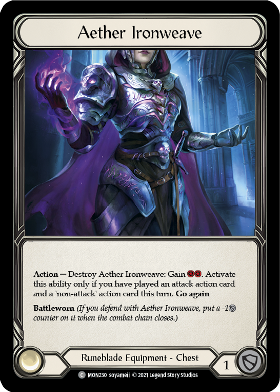 Aether Ironweave [MON230-CF] 1st Edition Cold Foil | Good Games Cannington
