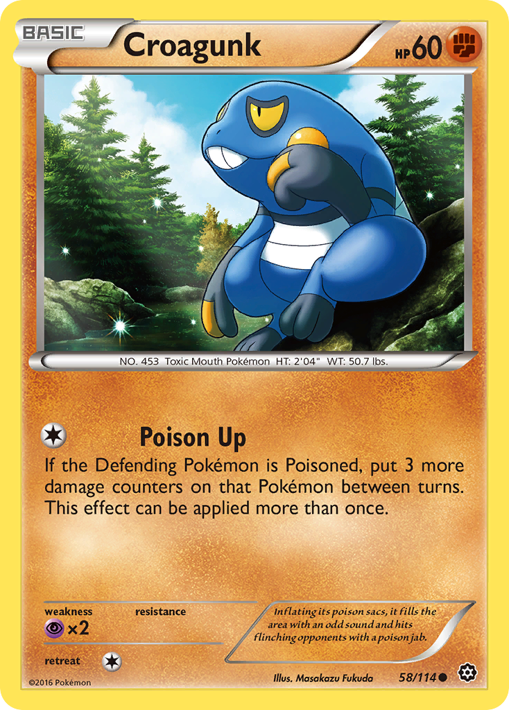 Croagunk (58/114) [XY: Steam Siege] | Good Games Cannington