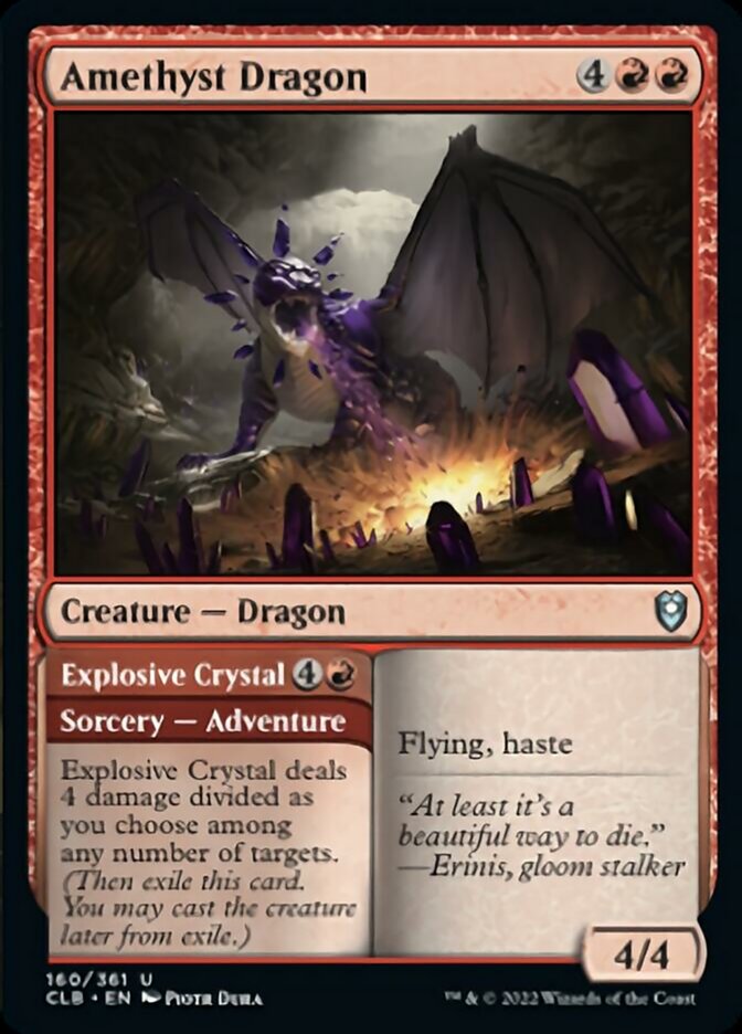Amethyst Dragon // Explosive Crystal [Commander Legends: Battle for Baldur's Gate] | Good Games Cannington