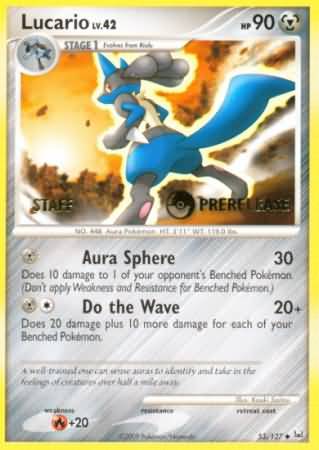 Lucario (53/127) (Staff Prerelease Promo) [Diamond & Pearl: Black Star Promos] | Good Games Cannington