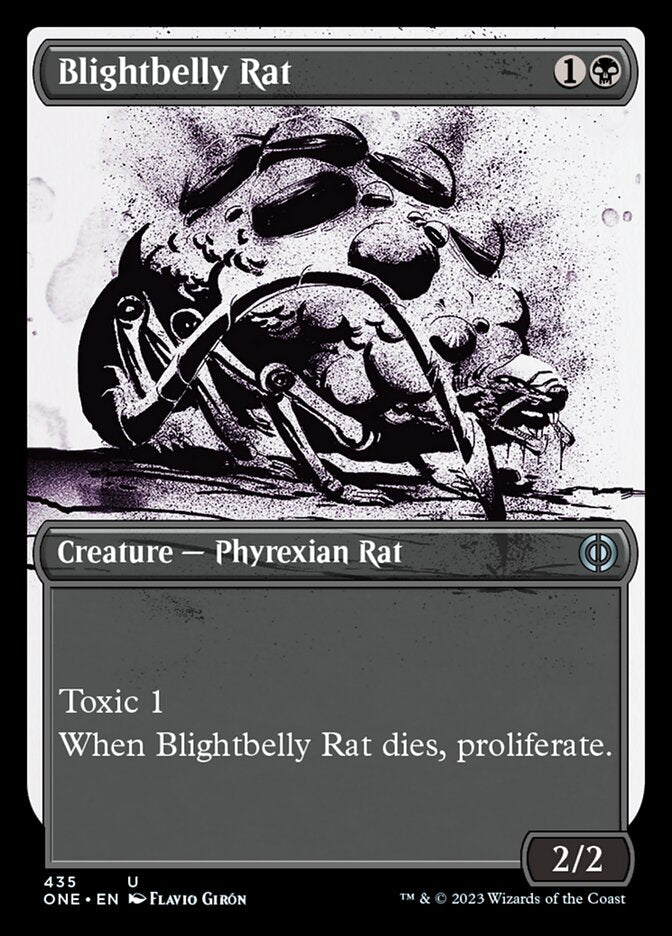 Blightbelly Rat (Showcase Ichor Step-and-Compleat Foil) [Phyrexia: All Will Be One] | Good Games Cannington