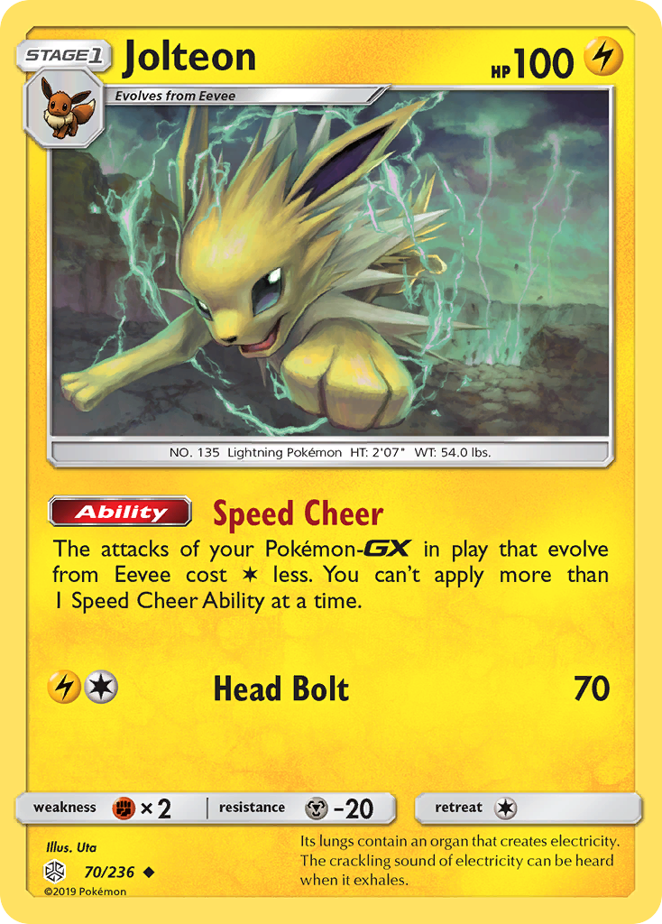 Jolteon (70/236) [Sun & Moon: Cosmic Eclipse] | Good Games Cannington