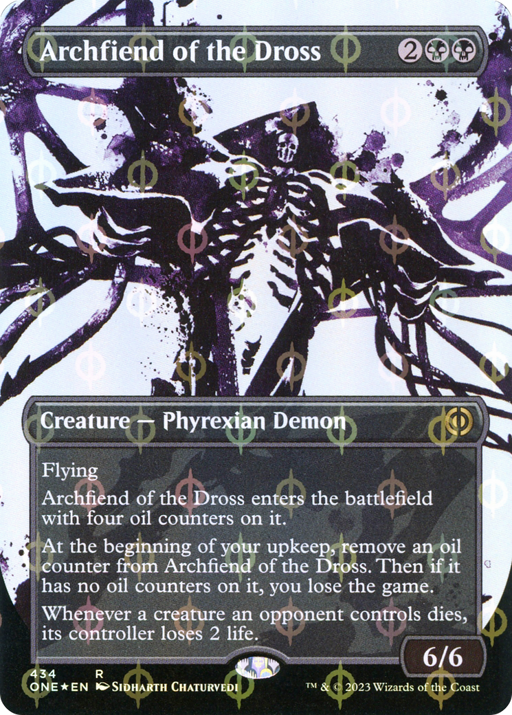 Archfiend of the Dross (Borderless Ichor Step-and-Compleat Foil) [Phyrexia: All Will Be One] | Good Games Cannington