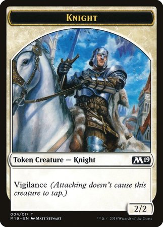 Knight Token [Core Set 2019 Tokens] | Good Games Cannington