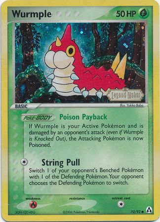 Wurmple (70/92) (Stamped) [EX: Legend Maker] | Good Games Cannington