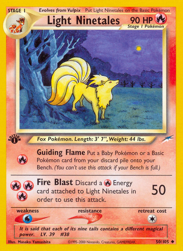 Light Ninetales (50/105) [Neo Destiny 1st Edition] | Good Games Cannington