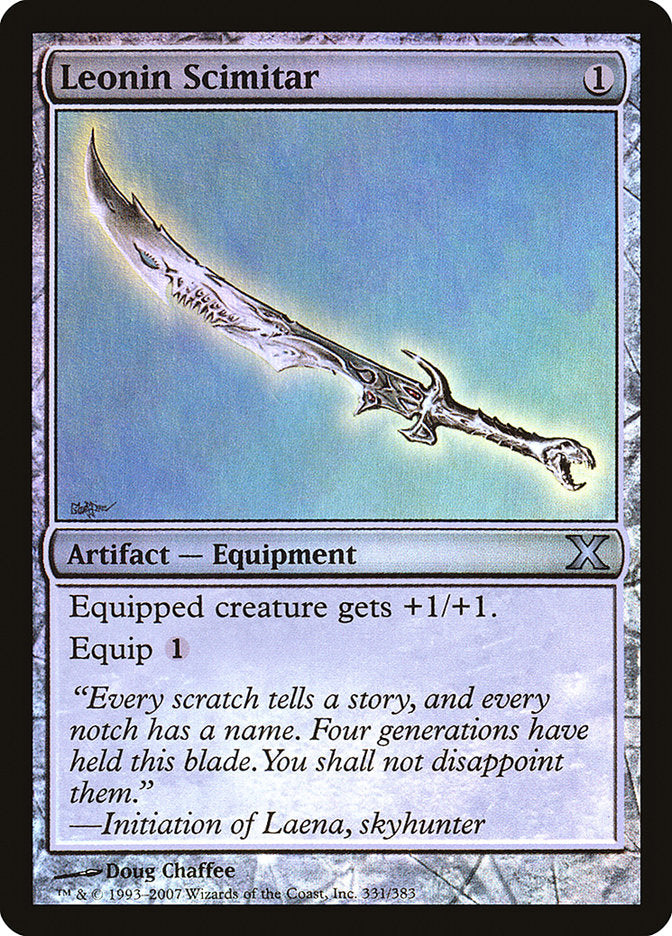 Leonin Scimitar (Premium Foil) [Tenth Edition] | Good Games Cannington