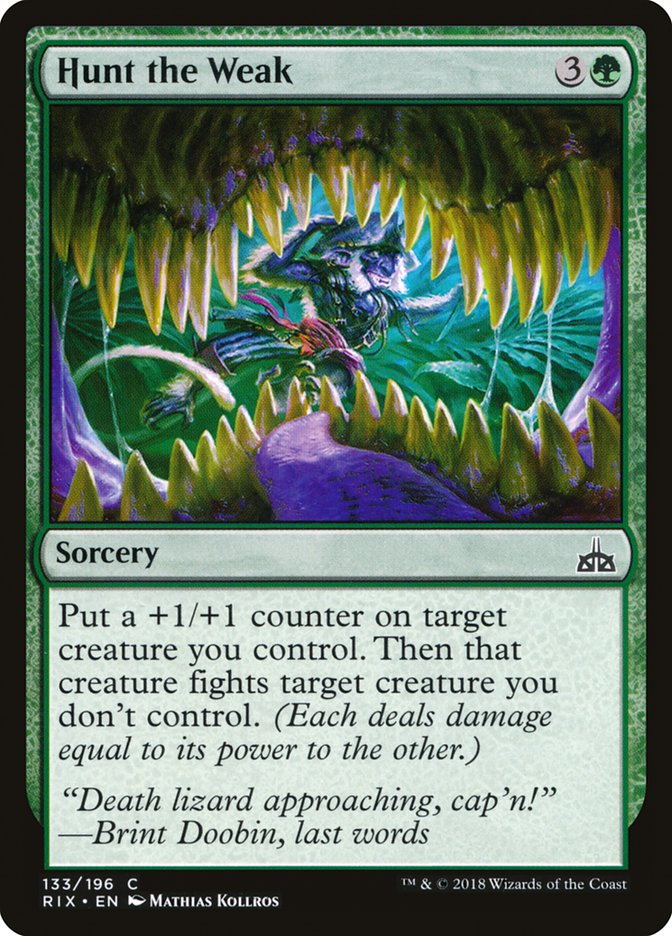 Hunt the Weak [Rivals of Ixalan] | Good Games Cannington
