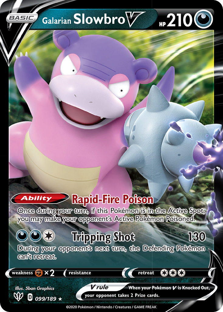 Galarian Slowbro V (099/189) [Sword & Shield: Darkness Ablaze] | Good Games Cannington